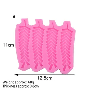 Moule en silicone en forme de pétard rose pour décor de gâteaux du Nouvel An chinois
