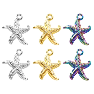 Starfish Pendant 304 Stainless Steel Sea Animal Charm For DIY Jewelry Making Necklace Bracelet Accessory