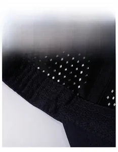Detail of breathable diamond mesh lining and wide sweatband on this sport sun cap