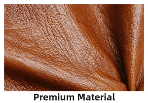 Close-up of brown lychee-textured leather material on a vintage tote handbag