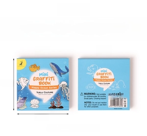 Detailed view of the 7.5x7.5cm mini coloring book from the Happy Ocean Series