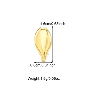 Detailed size specifications for single gold-plated hip hop tooth cap with dimensions