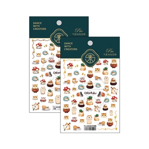 5D stereoscopic hamster nail art stickers set with cute pet designs on cards