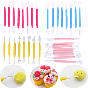 Fondant Cake Decorating Sculpting Tools Double Ended Plastic Metal Modeling Pens DIY Baking Sugar Craft Supplies
