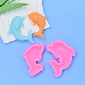 Dolphin whale shaped silicone cake mold for DIY ocean themed dessert decorations