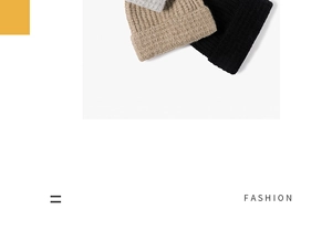 Close-up of thick ribbed knit beanies in grey, khaki, and black colors for winter warmth