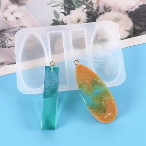 Moule en silicone pour pendentifs en résine à effet d'eau et bijoux artisanaux de plage
