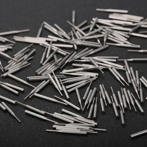 Precision stainless steel industrial pins with silver finish in bulk quantity