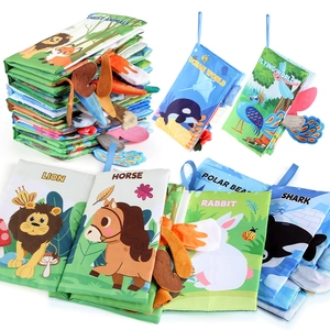 Baby Weiches Stoffbuch Mit Texturierten Tierschwänzen Knisterpapier Sensorisches Lernspielzeug Für Kleinkinder Waschbar