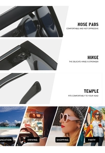 Macro detail of integrated nose pads and reinforced metal hinges on square sunglasses