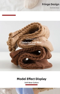 Close-up of soft cotton socks with elegant ruffle edge detail in earthy tones