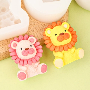 3D lion silicone mold for DIY cake, mousse, soap, and handmade resin crafts