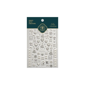 5D embossed Christmas nail art stickers featuring 3D snowflakes and festive tree designs