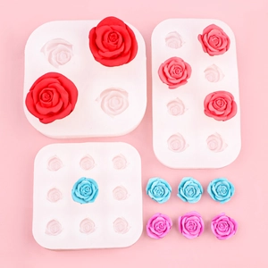 Rosenform Silikonform-Set für DIY handgemachte Seifen, Kerzen und Fondant-Handwerk