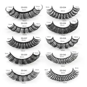 10 pairs of thick Russian volume false eyelashes in assorted synthetic fiber styles