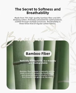 Detail of bamboo cotton fabric blend showing soft texture and breathable gauze material