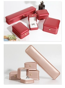 Luxury crown PU leather jewelry box ring bracelet packaging display case gift organizer.