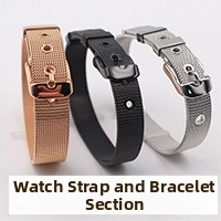 Milanese style metal woven bracelets with classic buckle in rose gold black and silver