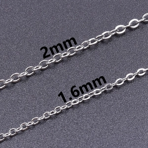 Catene a maglie incrociate in acciaio inossidabile 304, varianti da 1,6 mm e 2 mm
