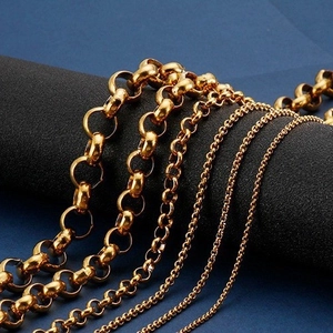 Rolo Chain Necklace Stainless Steel Titanium O-Link Polished Hip Hop Punk Jewelry For Men Women Versatile Minimalist
