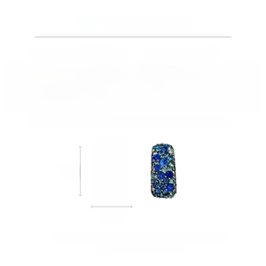 Spécifications de taille pour boucles d'oreilles larges en cristal bleu de 3 cm de haut