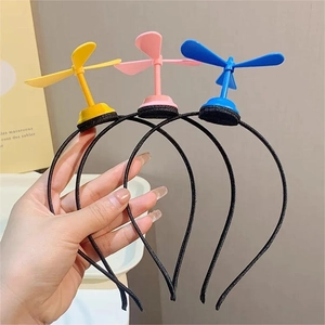 Creative rotating dragonfly headband set for parties in yellow pink and blue colors