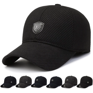 Men's Winter Baseball Cap Woolen Warm Fleece Lined Ear Flaps Outdoor Casual Adjustable Windproof Solid Hat For Cold Weather