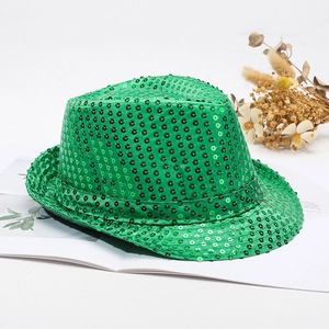 Chapeau Fedora À Paillettes Casquette De Jazz Performance Scène Fête Accessoire De Costume Pour Adultes Enfants