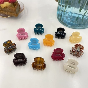 Mini Hair Claw Clips Acetate Hollow Oval Small Jaw Hairpins Side Bangs For Women Girls Elegant Simple