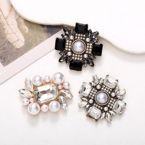 Retro Barock Blume Herz Legierung Charms Strass Künstliche Perle DIY Schmuck Zubehör Für Halskette Armband Herstellung Handwerk Elegant