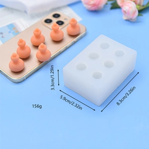 6-cavity rectangular gourd silicone mold for DIY baking and handmade soap crafts