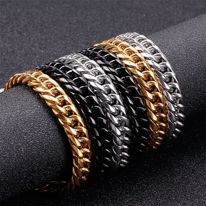 Men Stainless Steel Cuban Link Curb Chain Necklace Hip Hop Punk Jewelry Streetwear Fashion Accessory