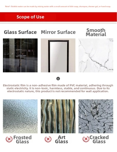 Detail of PVC electrostatic Christmas tree sticker for smooth glass surfaces and windows