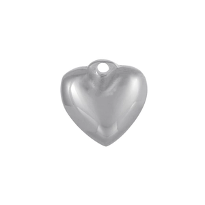 Pendentif coeur poli en acier titane pour colliers tendance de style hip-hop