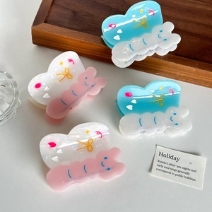 Butterfly Hair Claw Clip Acetate Resin Sweet Cute Pastel Candy Colors Shark Clip Hairpin For Women Girls Hairstyling