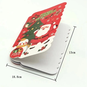 Detail showing the dimensions of the red festive Christmas card with 18.8cm width