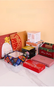 Detailed view of custom gift boxes with window cutout and hot foil stamping features