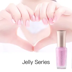 Jelly Nail Polish Semi Transparent Candy Nude Colors Quick Dry High Gloss Manicure Beauty For Women