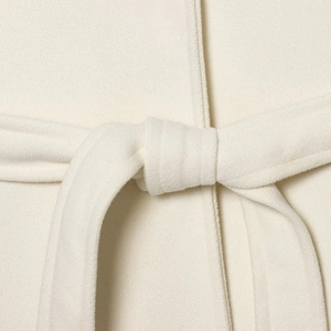 British style loose poncho wool coat in creamy white with a soft belted waist tie design