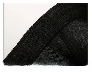 Close-up of wide thickened sweatband and fine stitching inside the cotton baseball cap
