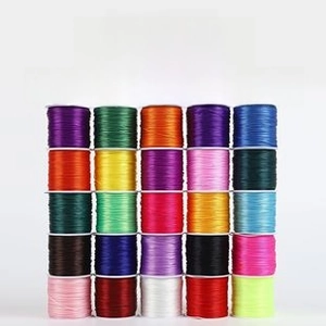 Flat elastic beading threads in 25 assorted vibrant colors for DIY jewelry making