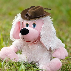 Kleiner brauner Cowboyhut als Accessoire für kleine Haustiere oder Plüschtiere