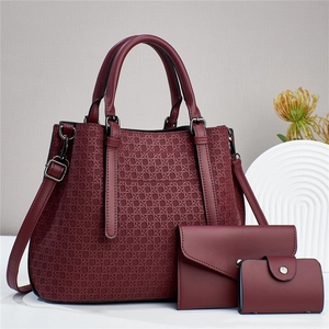 Women Shoulder Bag Clutch Wallet And Card Holder PU Leather Woven Embossed Large Capacity Commuter Handbag Chic Style