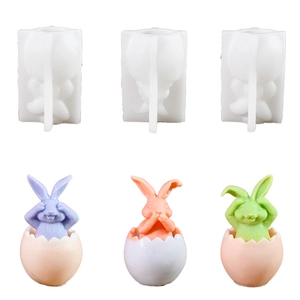 Stampi in silicone fai-da-te per candele a uovo di Pasqua e gesso decorativo