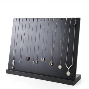 Solid Wood Necklace Display Stand Detachable Board Jewelry Organizer Rack For Countertop Pendants Nordic Style