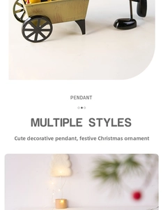 Detail of creative Christmas train ornament with LED cloud light on wooden base