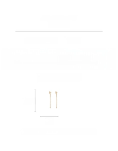 Detailed dimensions of long tassel earrings with zircon and silver needle for women