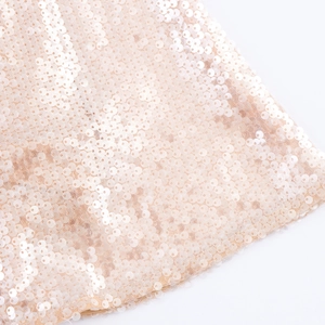 Robe de soirée champagne à paillettes dos nu avec coupe sirène en tissu mesh scintillant