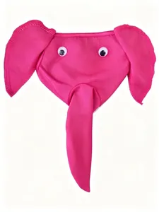 Detailed macro view of creative pink elephant-shaped novelty underwear with 3D trunk design