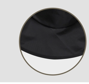 Close-up of the high-density synthetic fiber texture on the black witch hat brim